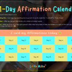 Little Millie Digital 21-day affirmation calendar