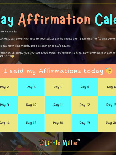 Little Millie Digital 21-day affirmation calendar